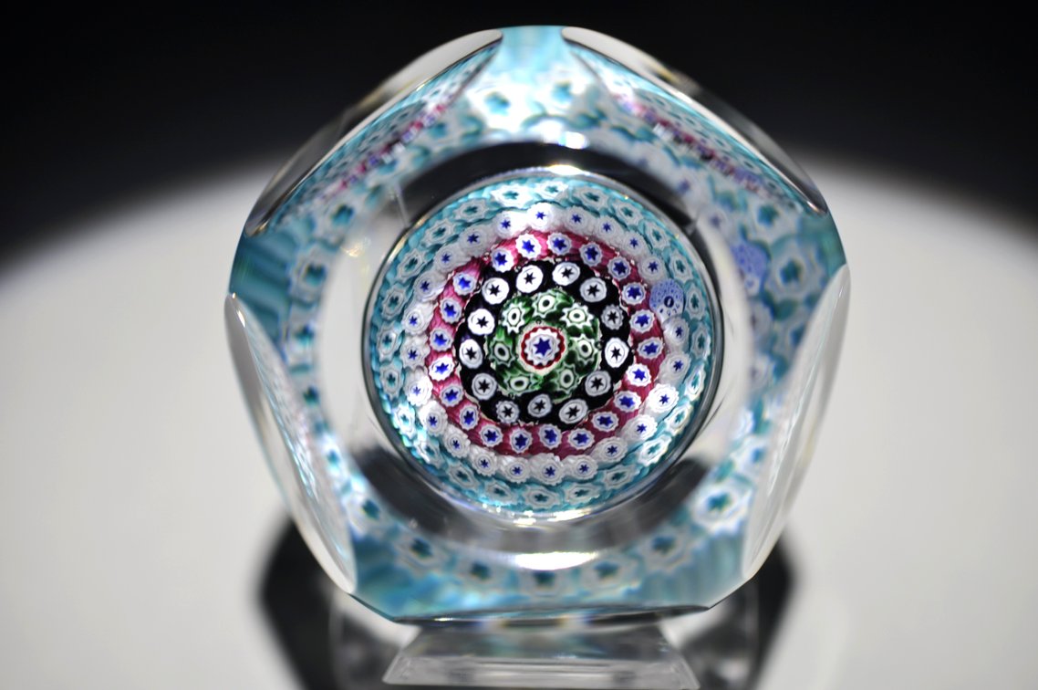 Whitefriars 1974 Faceted Millefiori Weight