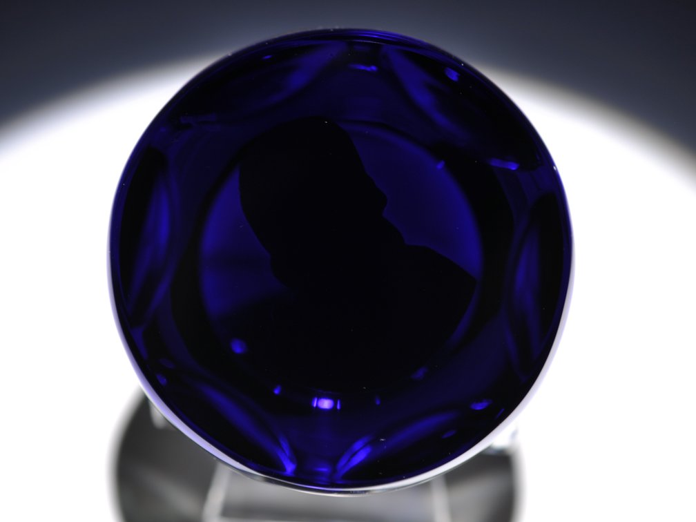 Cristal d'Albret  Columbus Sulphide Overlay Paperweight