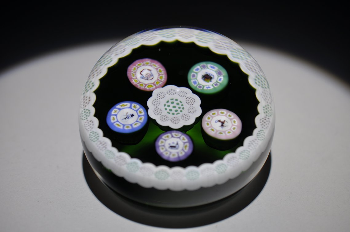 Perthshire 1981 Christmas Millefiori Weight, photo 9 of 9
