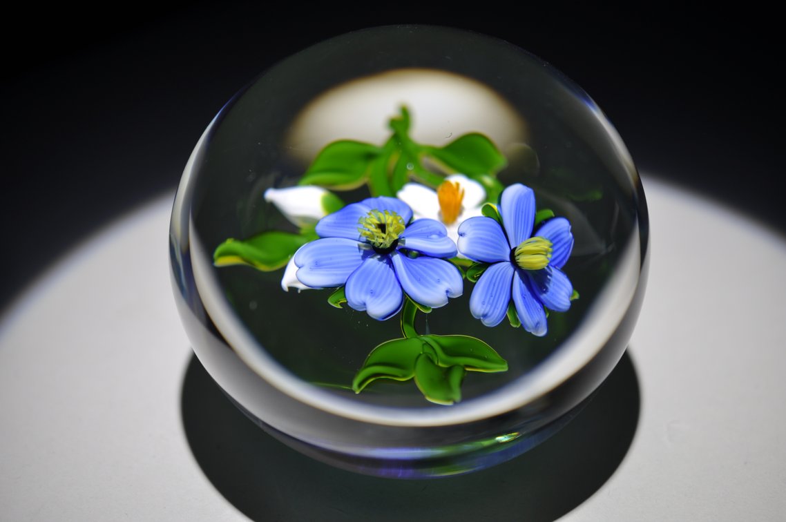 1984 Trabucco Floral Paperweight
