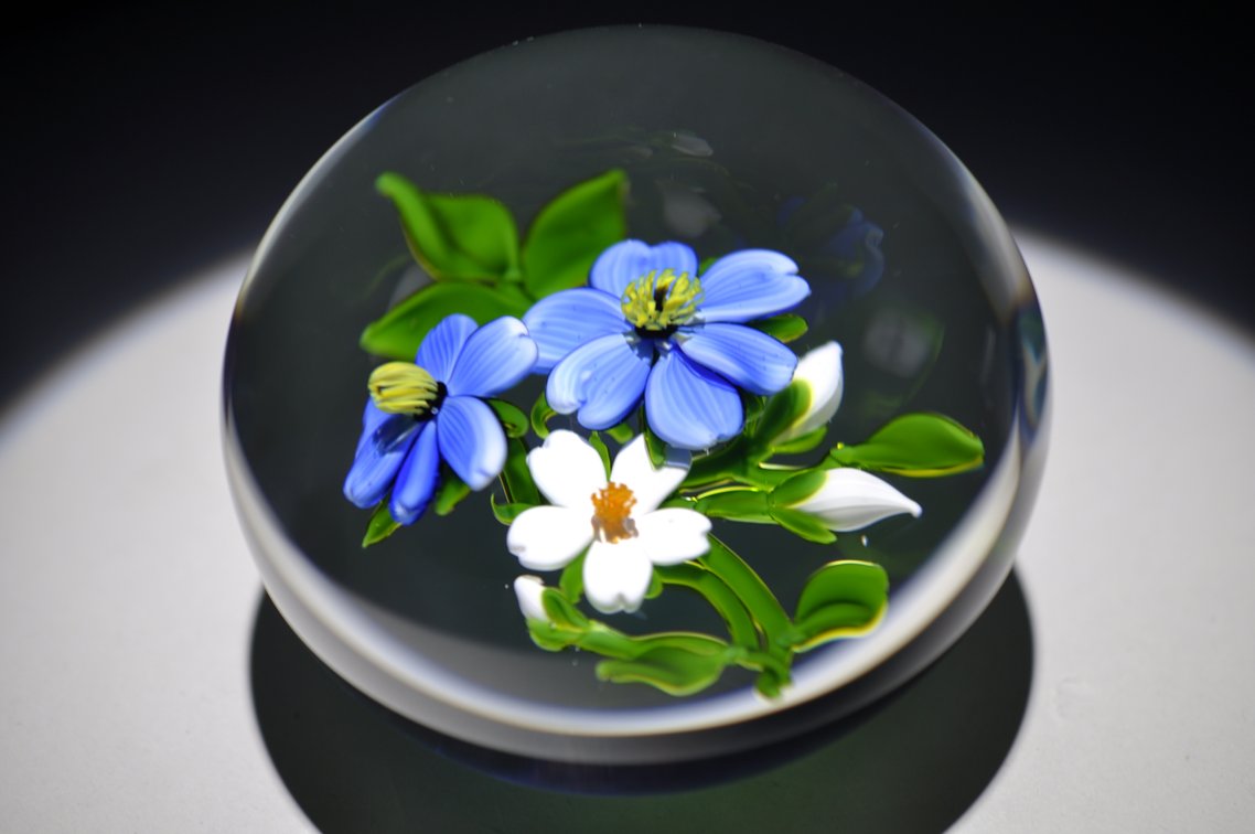 1984 Trabucco Floral Paperweight