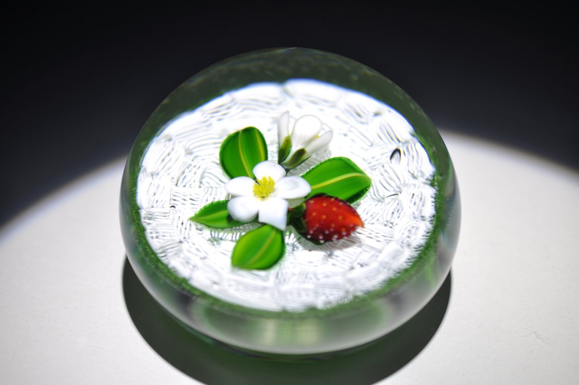 Lampwork Strawberry Paperweight