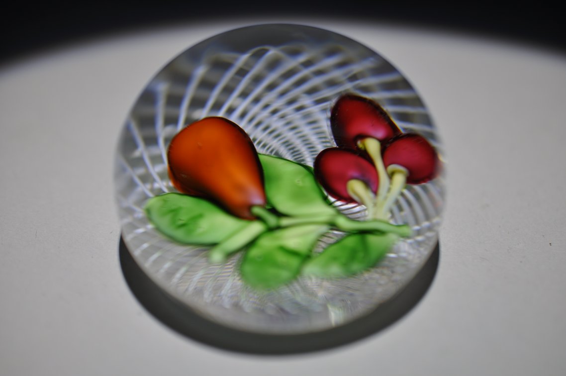 St. Louis Lampwork Fruit Latticinio Weight