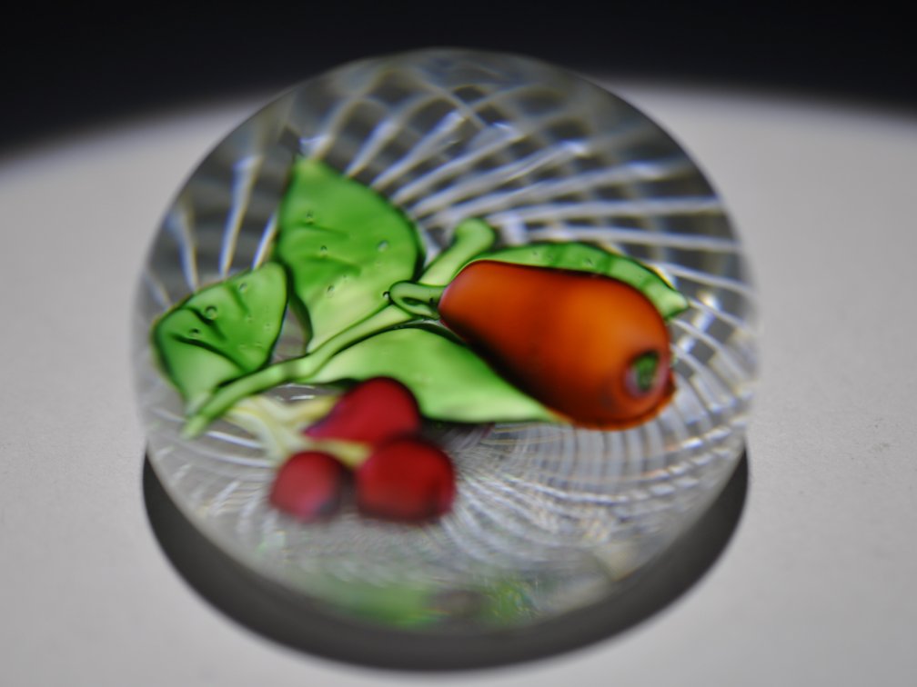 St. Louis Lampwork Fruit Latticinio Weight