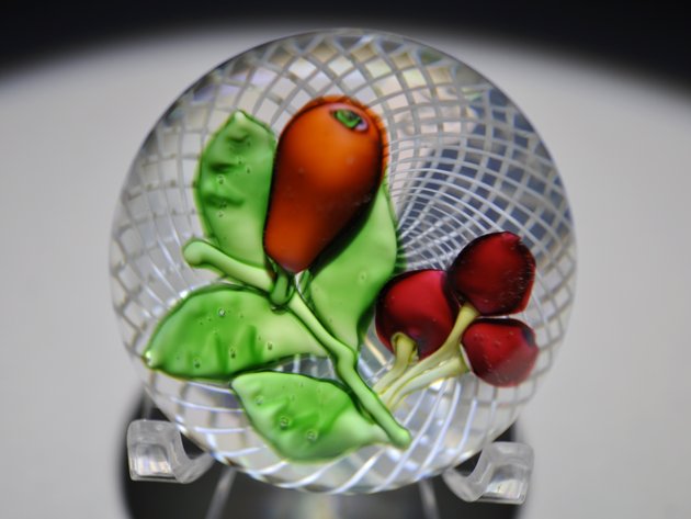 St. Louis Lampwork Fruit Latticinio Weight