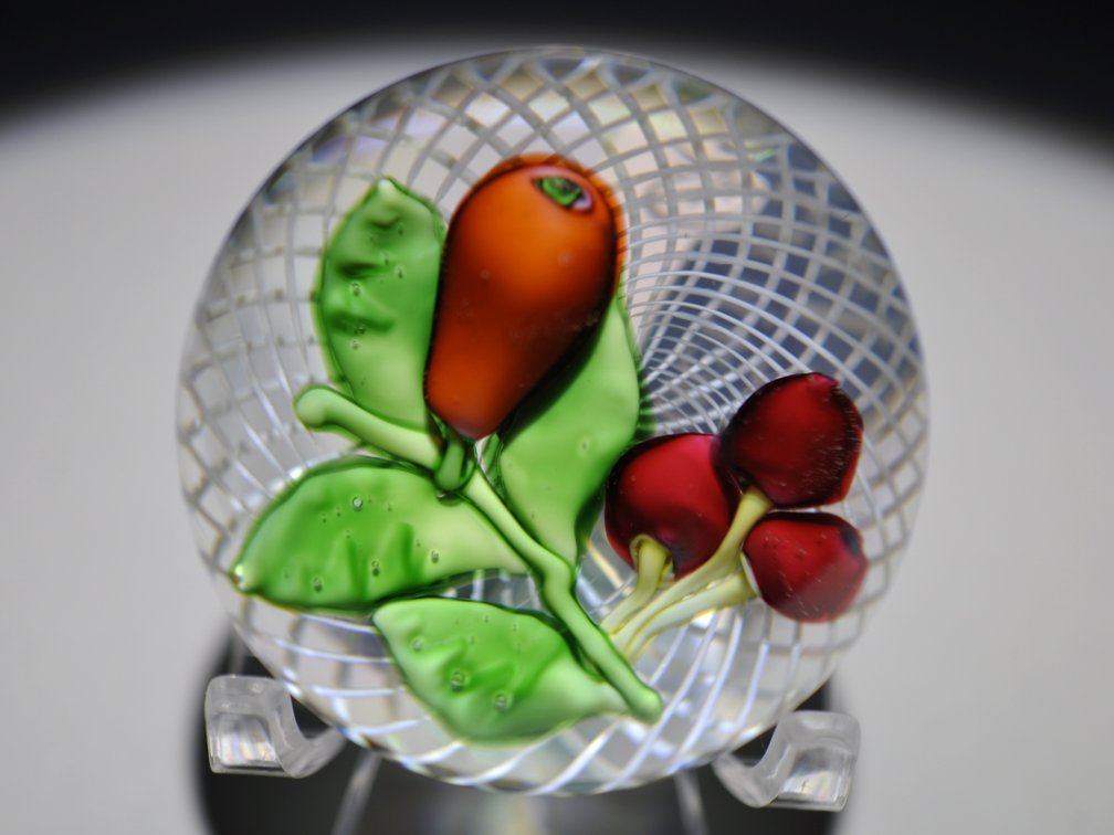 St. Louis Lampwork Fruit Latticinio Weight