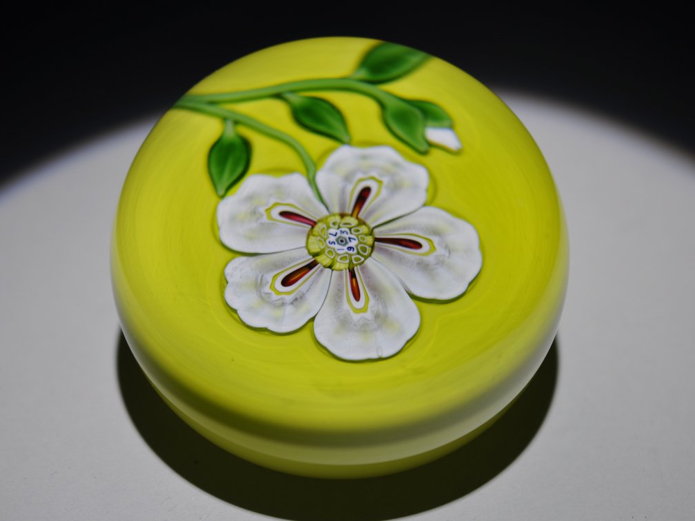 St. Louis 1973 Floral Lampwork Weight