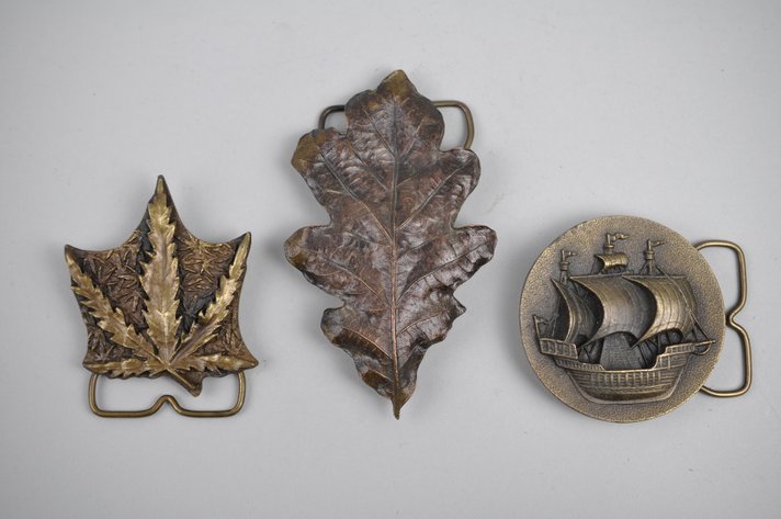 Brass Americana Belt Buckles 1970s