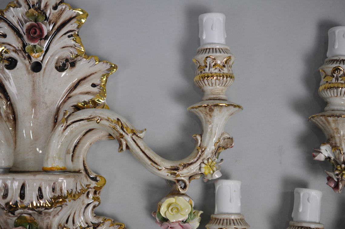 Capodimonte Sconces Five Arm Set