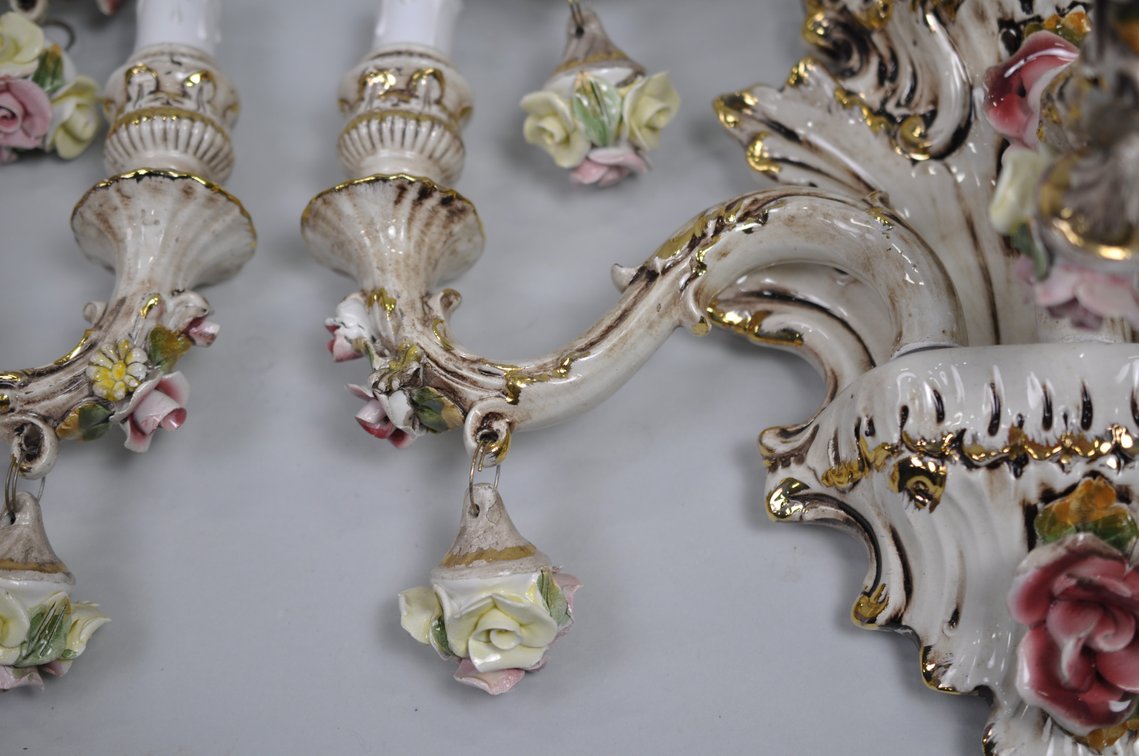 Capodimonte Sconces Five Arm Set, photo 17 of 25