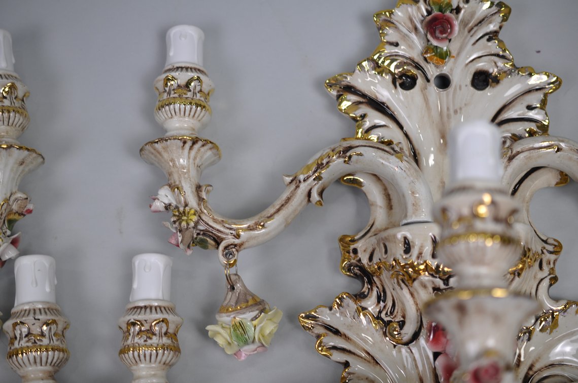 Capodimonte Sconces Five Arm Set, photo 19 of 25