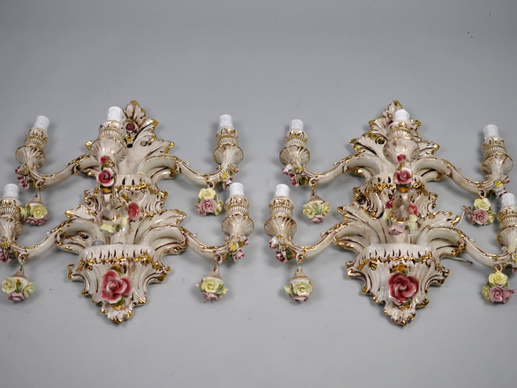 Capodimonte Sconces Five Arm Set
