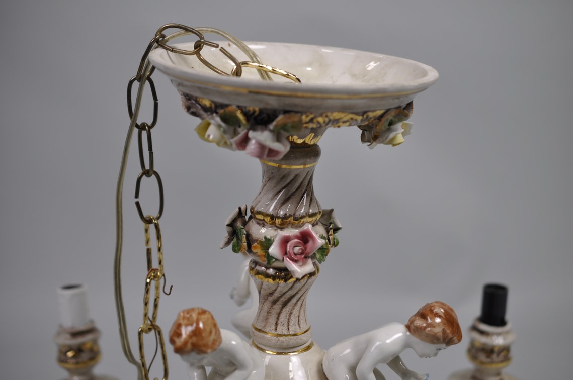 Capodimonte Chandelier w/ Porcelain Strap, photo 13 of 34