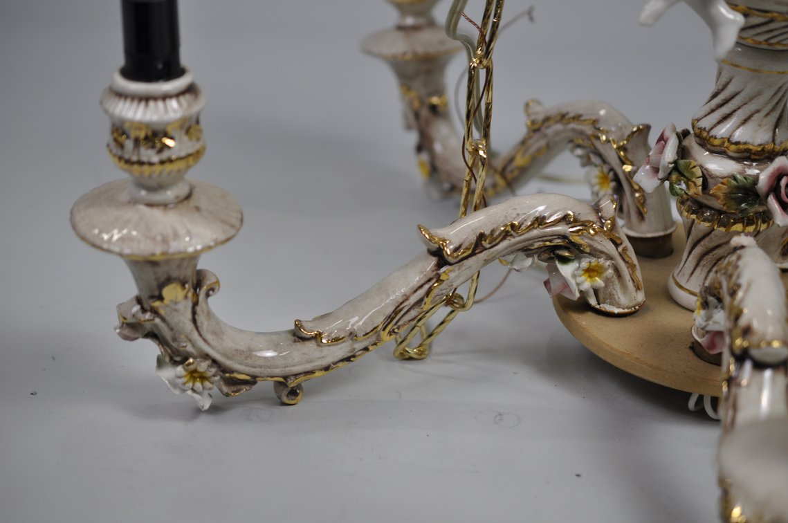Capodimonte Chandelier w/ Porcelain Strap, photo 17 of 34