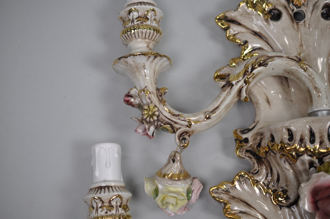 Capodimonte Sconces Three Arm Set
