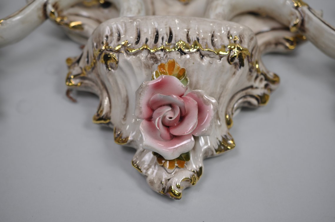 Capodimonte Sconces Three Arm Set