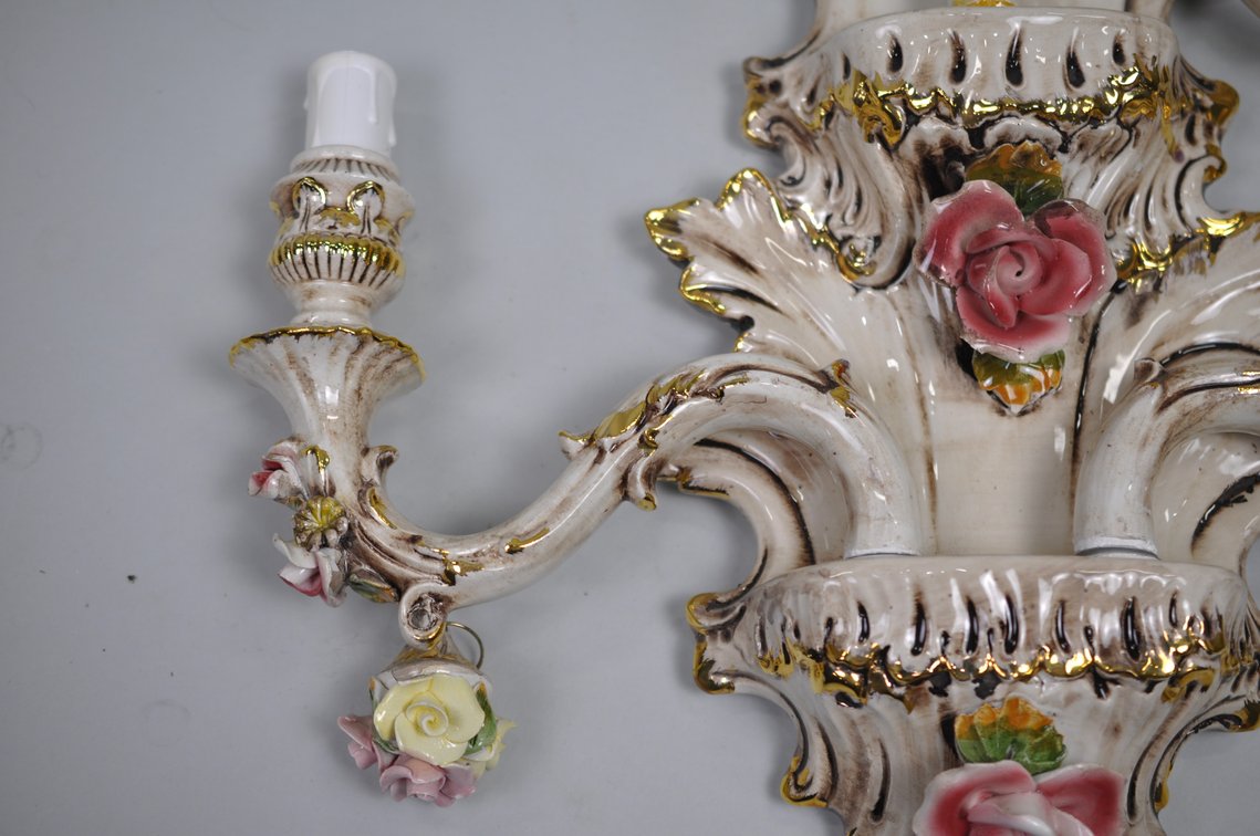 Capodimonte Sconces Three Arm Set, photo 13 of 21