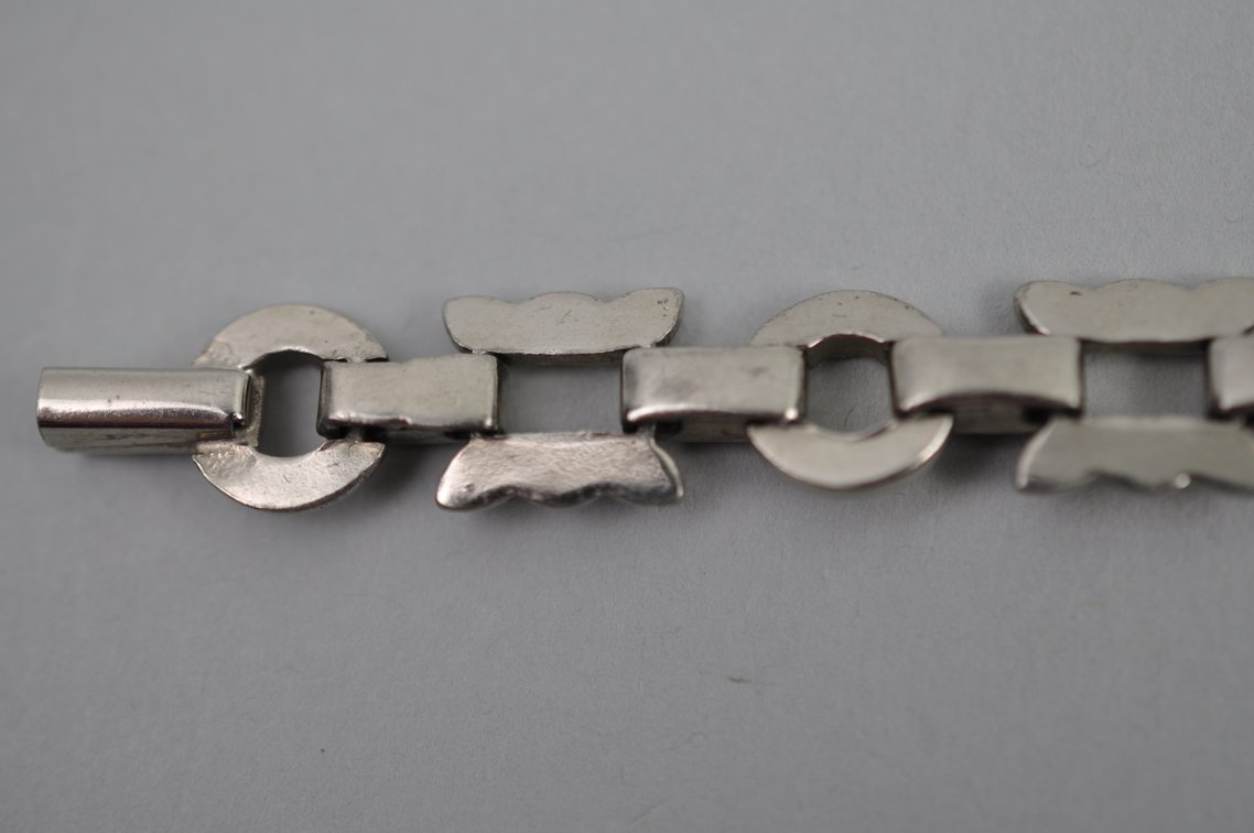 Rhodium Plated Rhinestone Bracelet