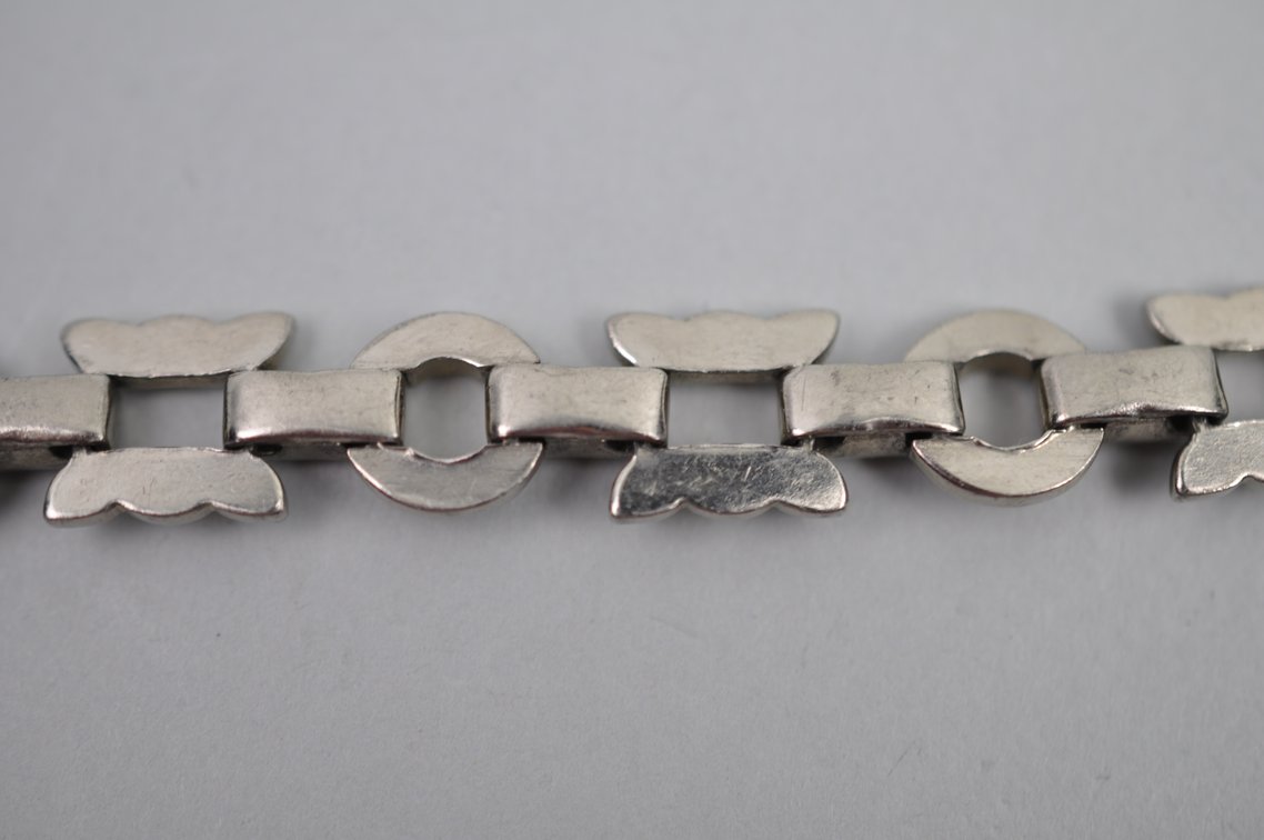 Rhodium Plated Rhinestone Bracelet