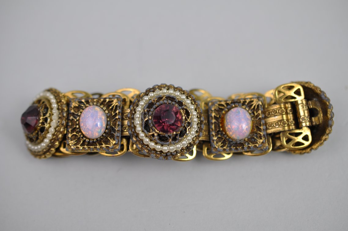 Brooch Pins Czech Glass Victorian Revival Art Deco