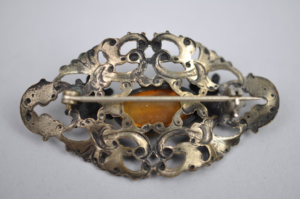 Brooch Pins Czech Glass Victorian Revival Art Deco, photo 16 of 25