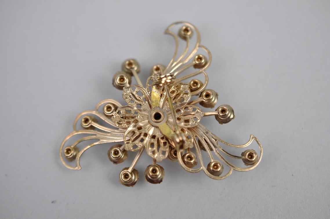 Brooch Pins Czech Glass Victorian Revival Art Deco, photo 22 of 25