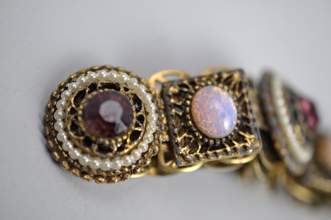 Brooch Pins Czech Glass Victorian Revival Art Deco