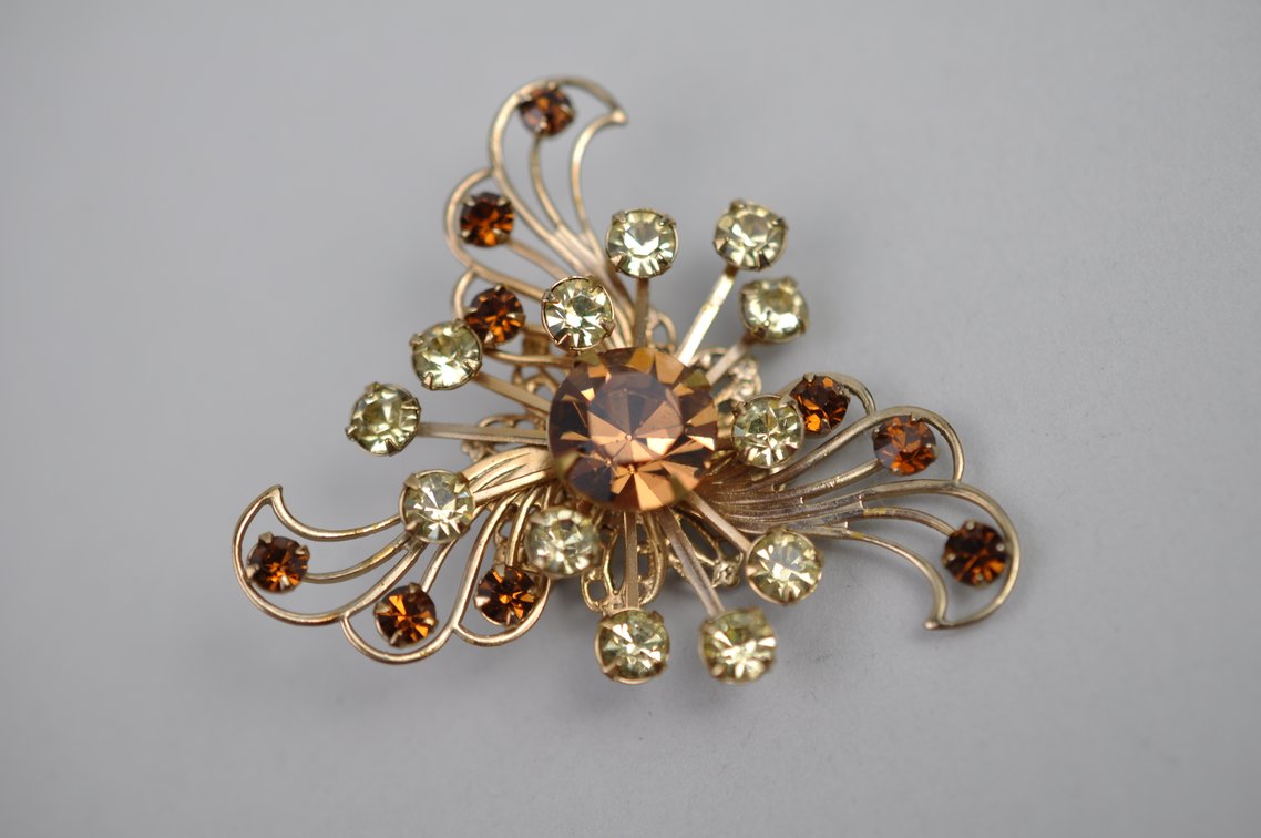 Brooch Pins Czech Glass Victorian Revival Art Deco, photo 21 of 25