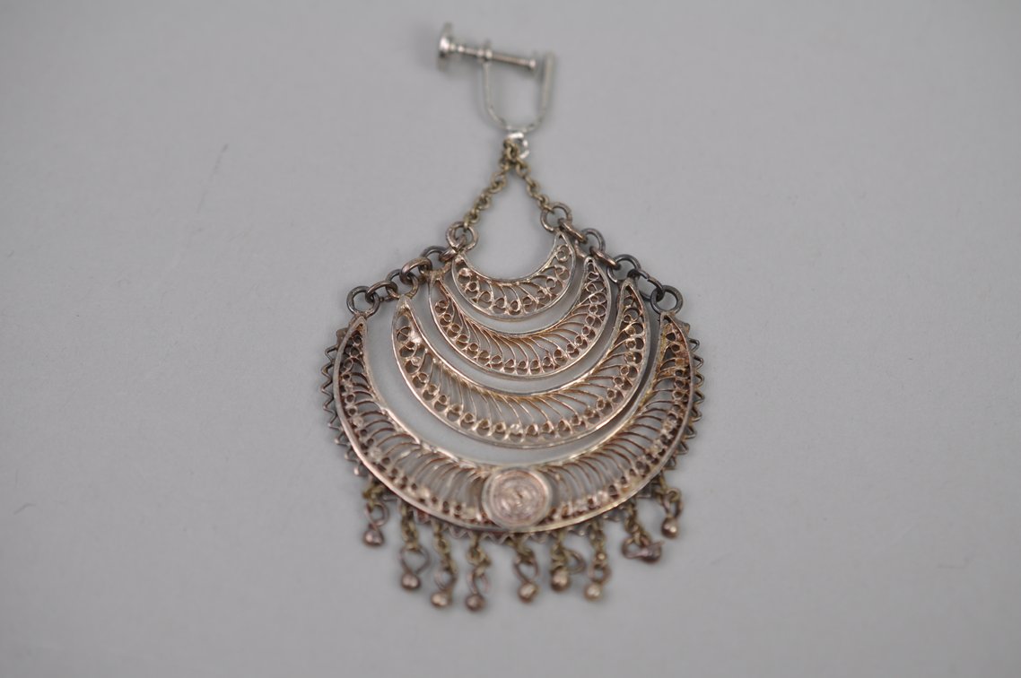Filigree Metalwork Brooches Earrings Bracelet