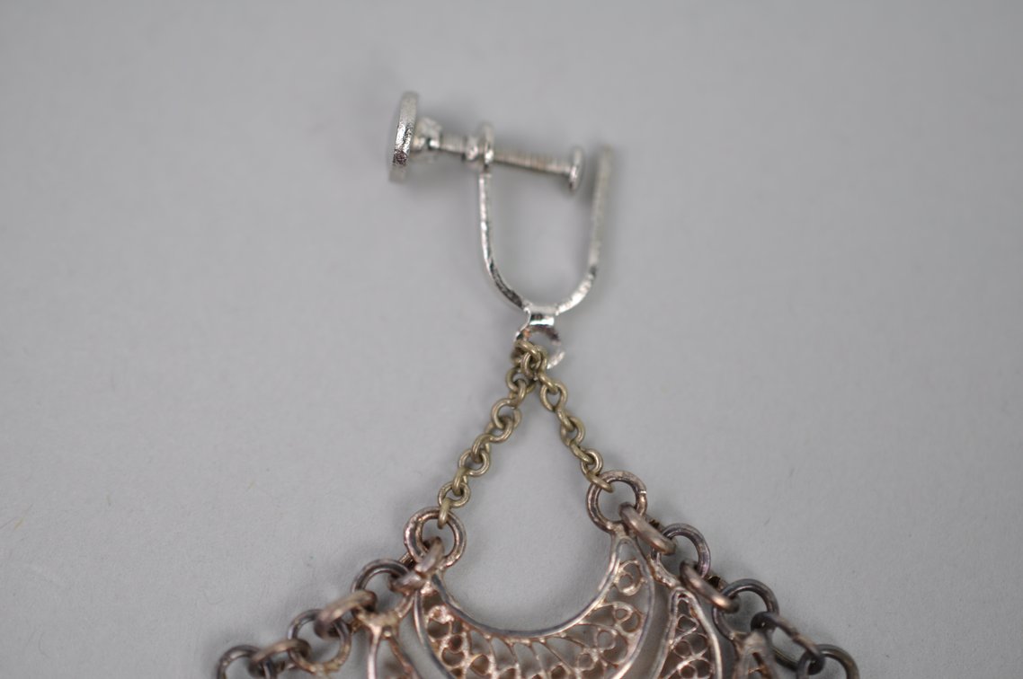 Filigree Metalwork Brooches Earrings Bracelet
