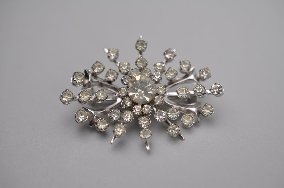 Weiss Costume Rhinestone Mid-Century Modern Jewelry