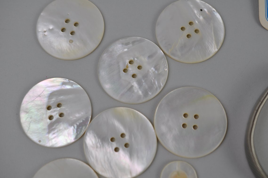 Mother of Pearl Shell Metal Buttons Buckles Accessories