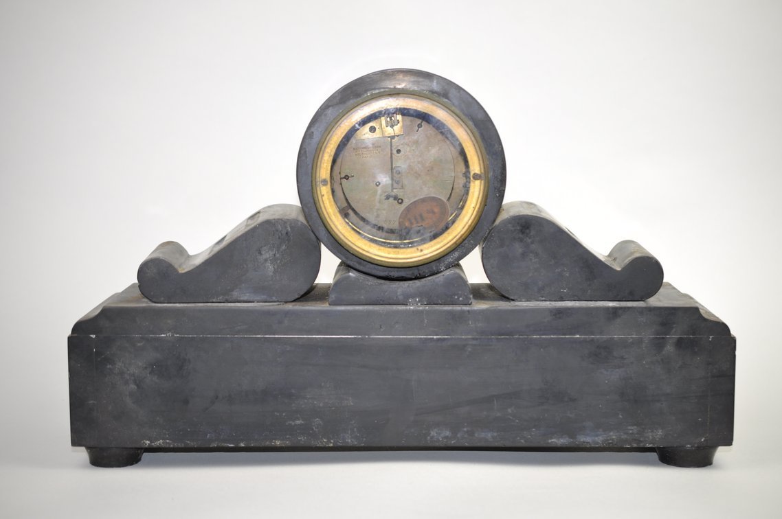 Barrard & Vignon Drum Head Slate Mantel Clock, photo 11 of 25