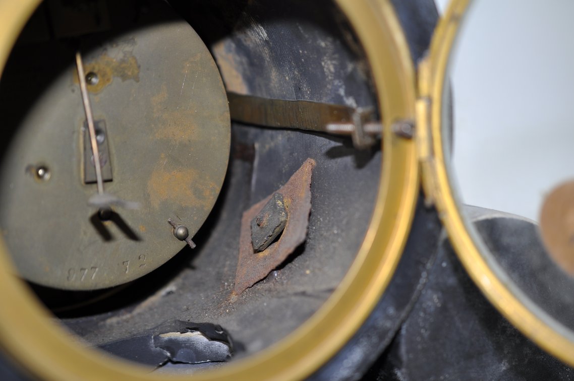 Barrard & Vignon Drum Head Slate Mantel Clock, photo 17 of 25