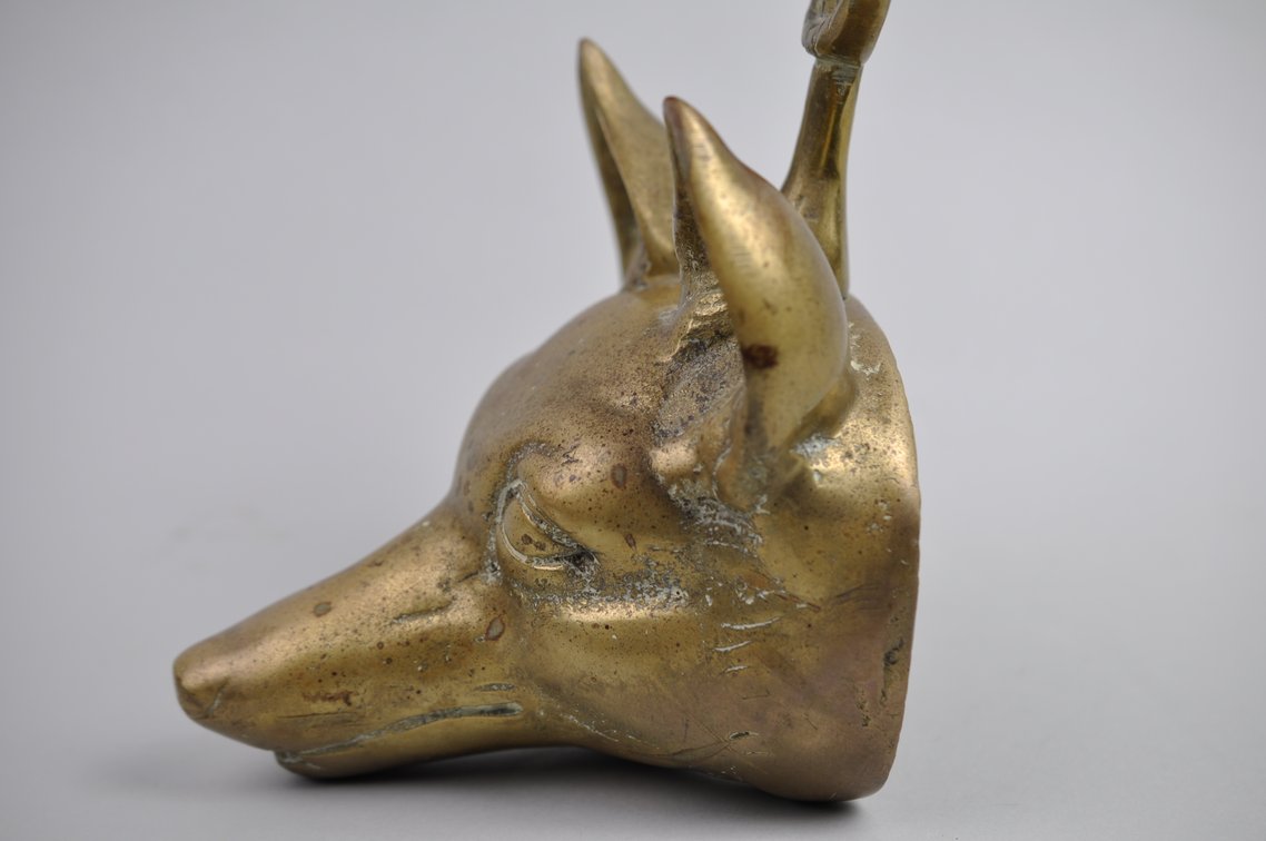 Brass Fox and Whip Doorstop