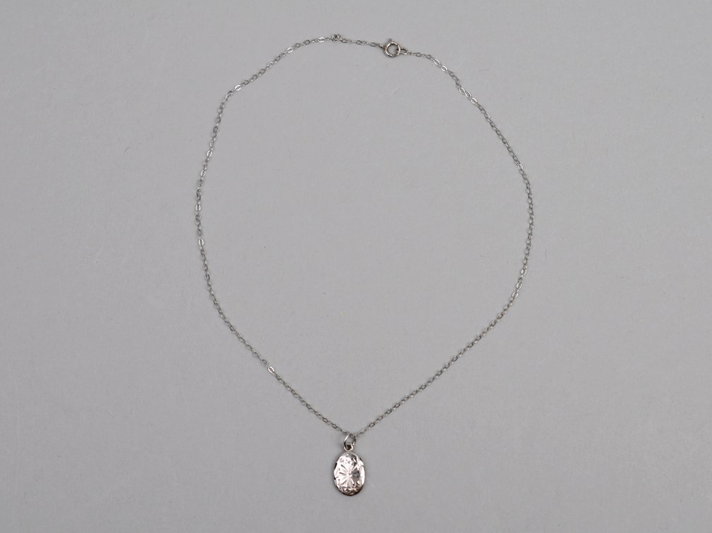 10K White Gold Necklace Charm