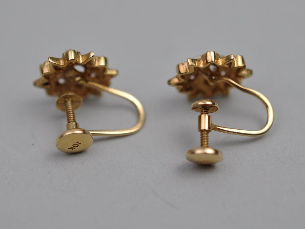 10K Gold Earrings & Ring Setting
