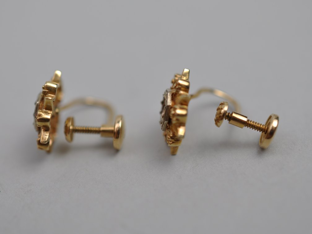 10K Gold Earrings & Ring Setting