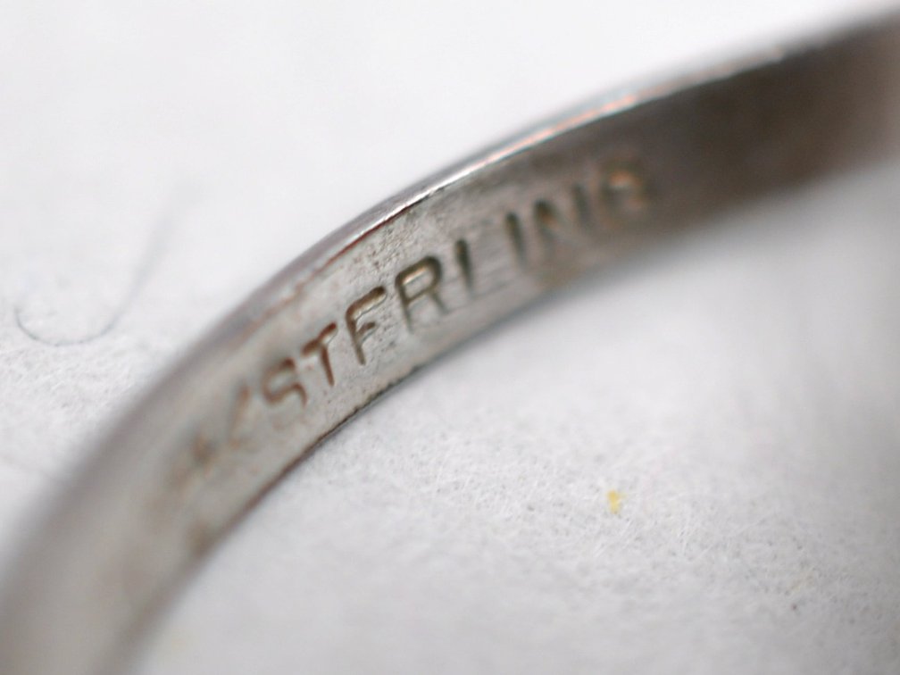 Sterling Silver Mexico Art Deco Pendant Ring, photo 7 of 13