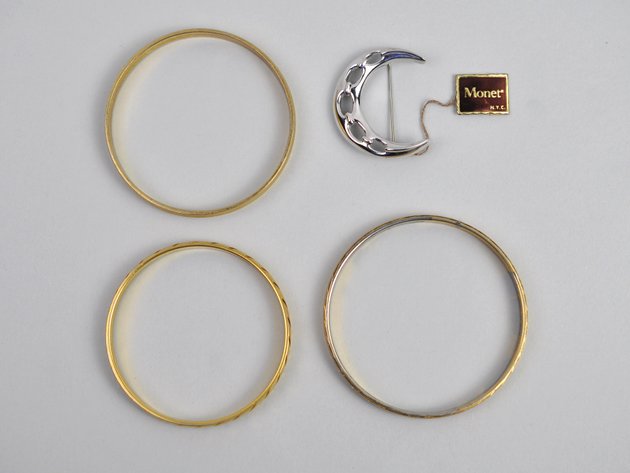 Collection of Bangles and Monet Pin