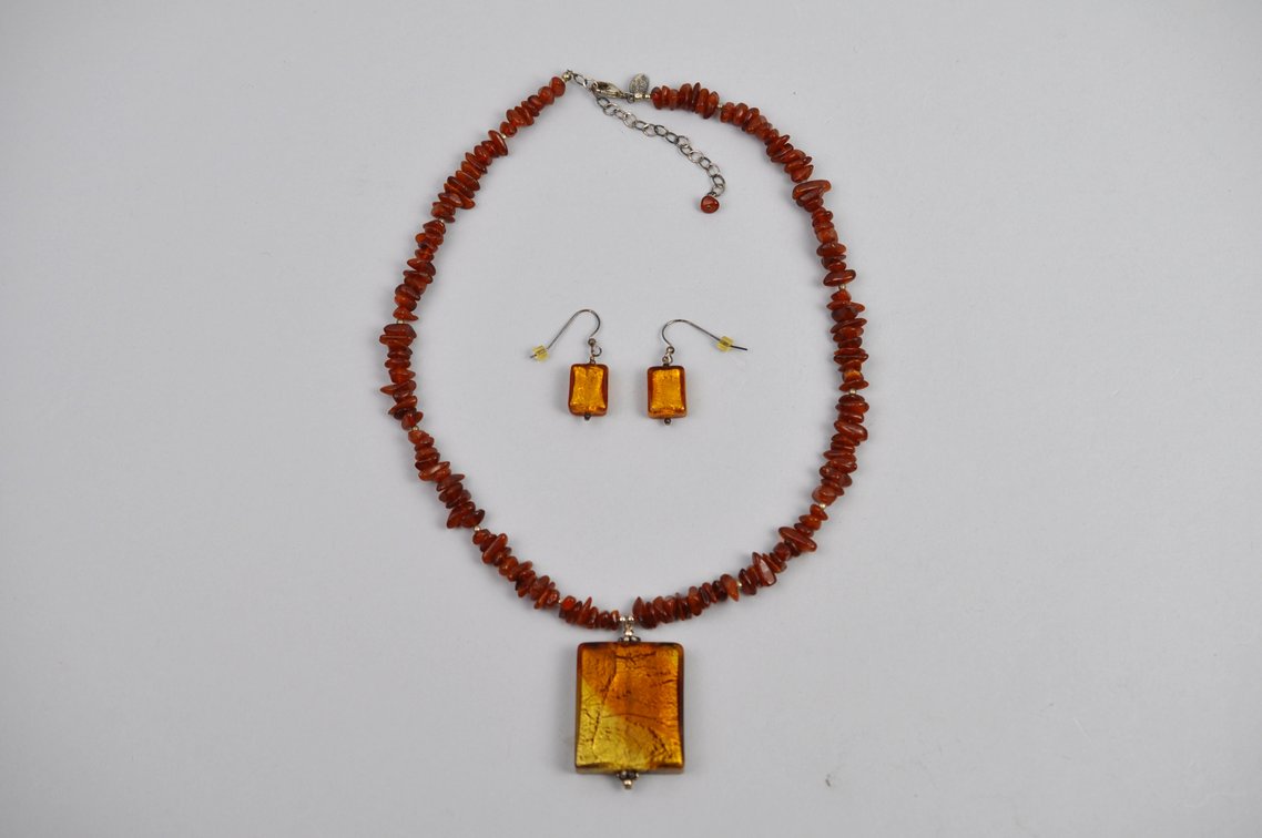 Lucky Clover Necklace Earrings