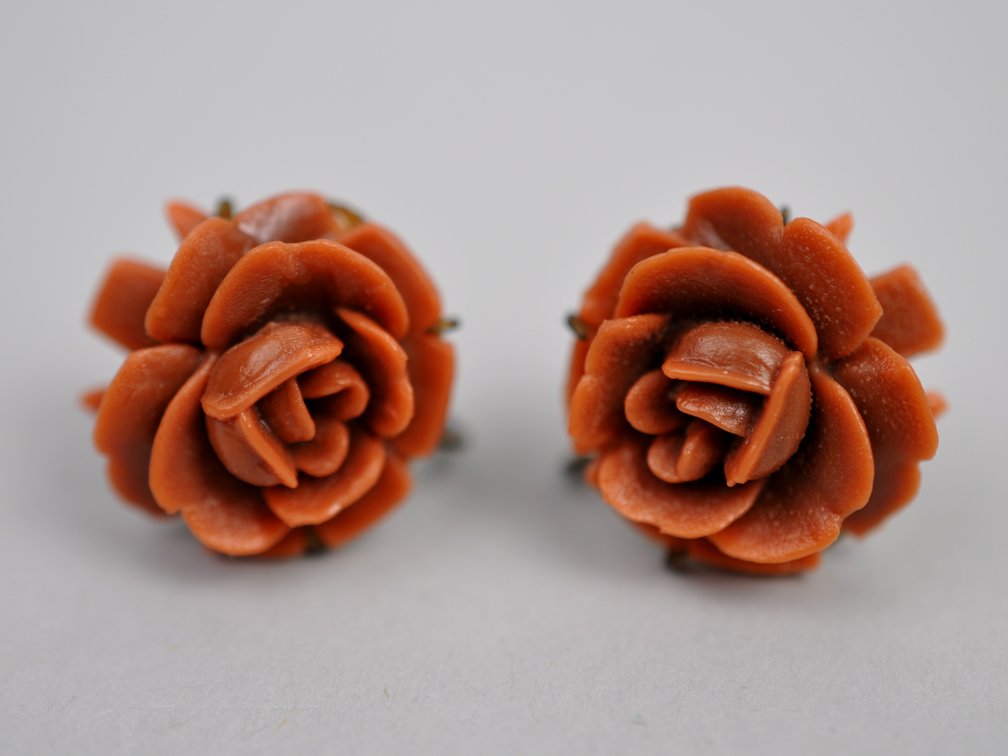 Celluloid Brooch Earrings Ring, photo 9 of 15