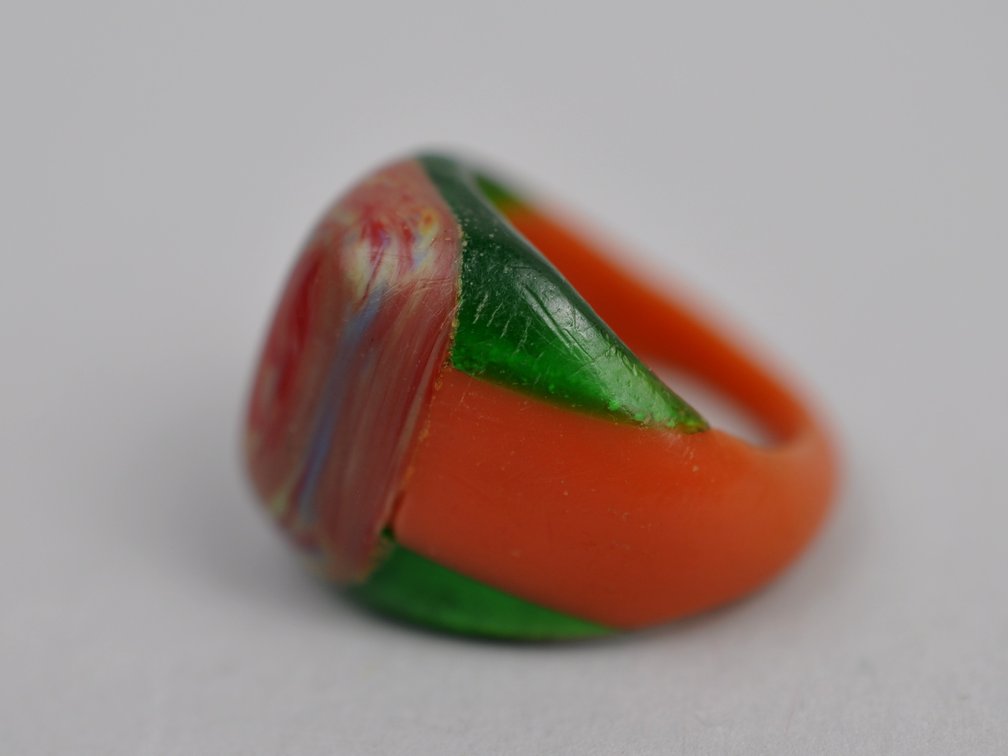 Celluloid Brooch Earrings Ring, photo 13 of 15