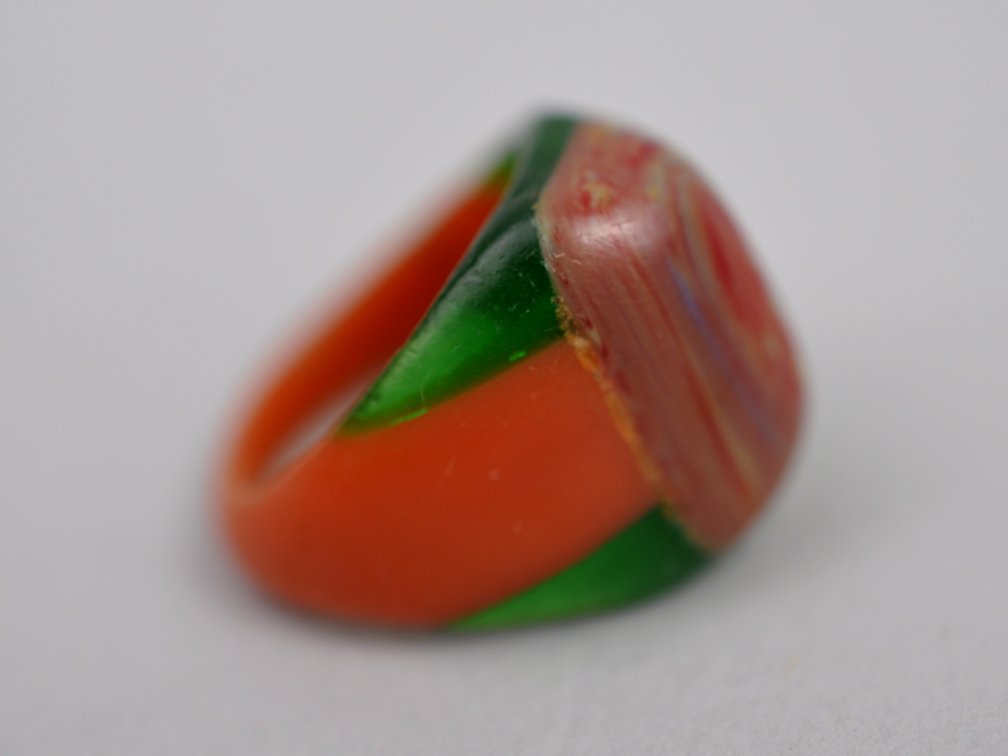 Celluloid Brooch Earrings Ring, photo 14 of 15