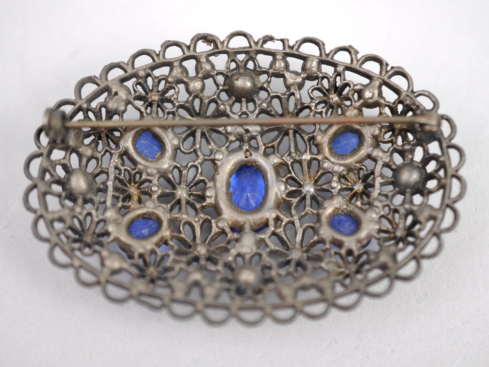 Brooch Pins Czech Glass Victorian Revival Art Deco, photo 12 of 25