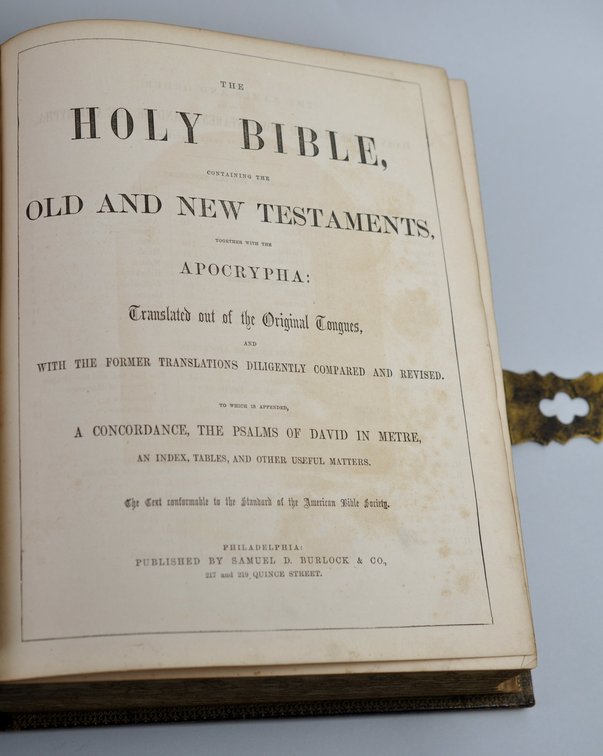 Mid-1800's Leather Family Bible, photo 27 of 28