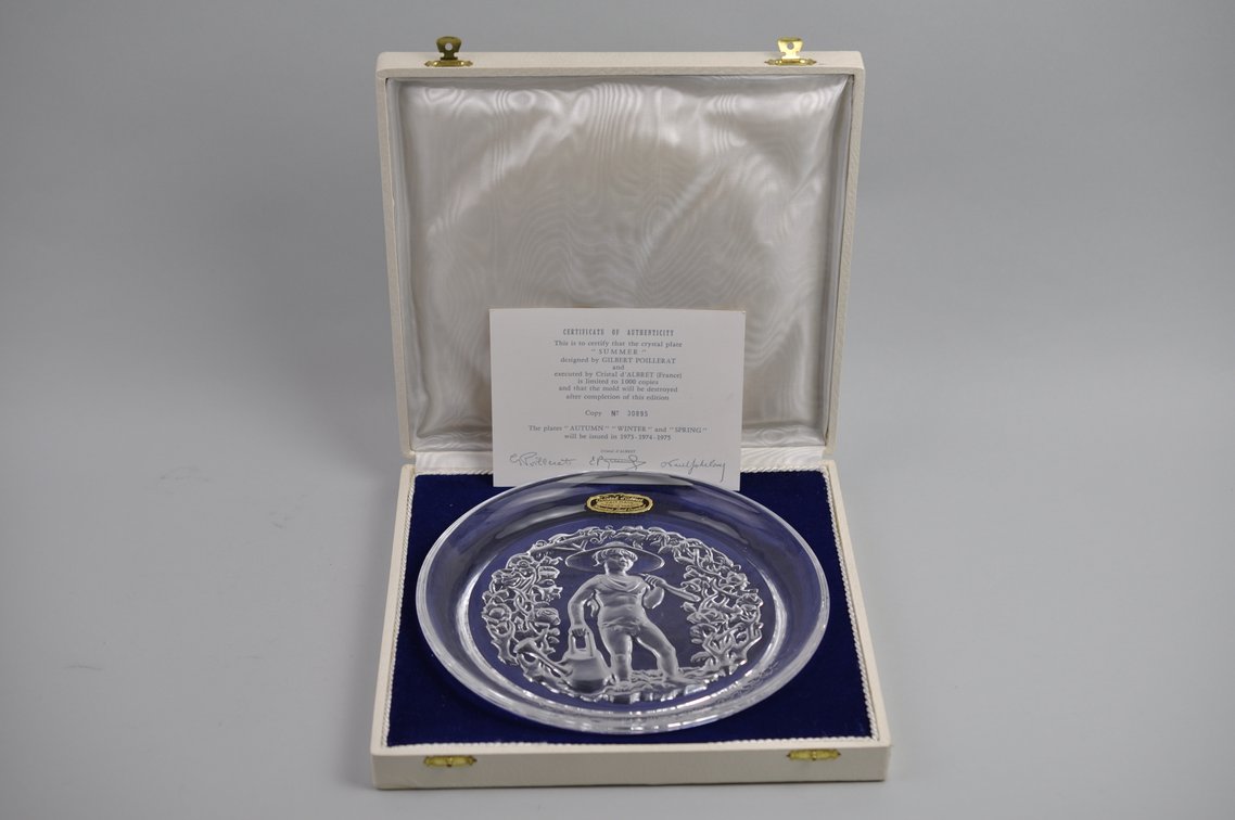 Cristalleries De Vianne Seasons Plates w/COAs, photo 45 of 52