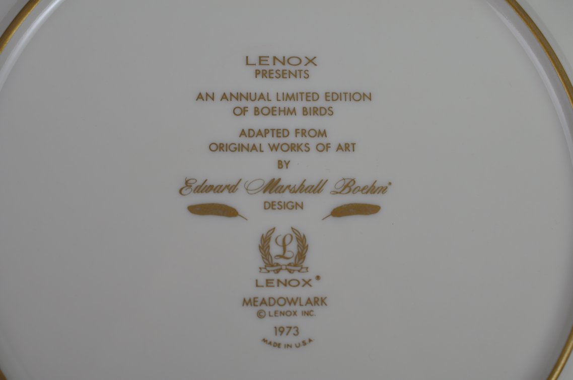 Lenox/Boehm Annual Bird Plates Collection, photo 18 of 104