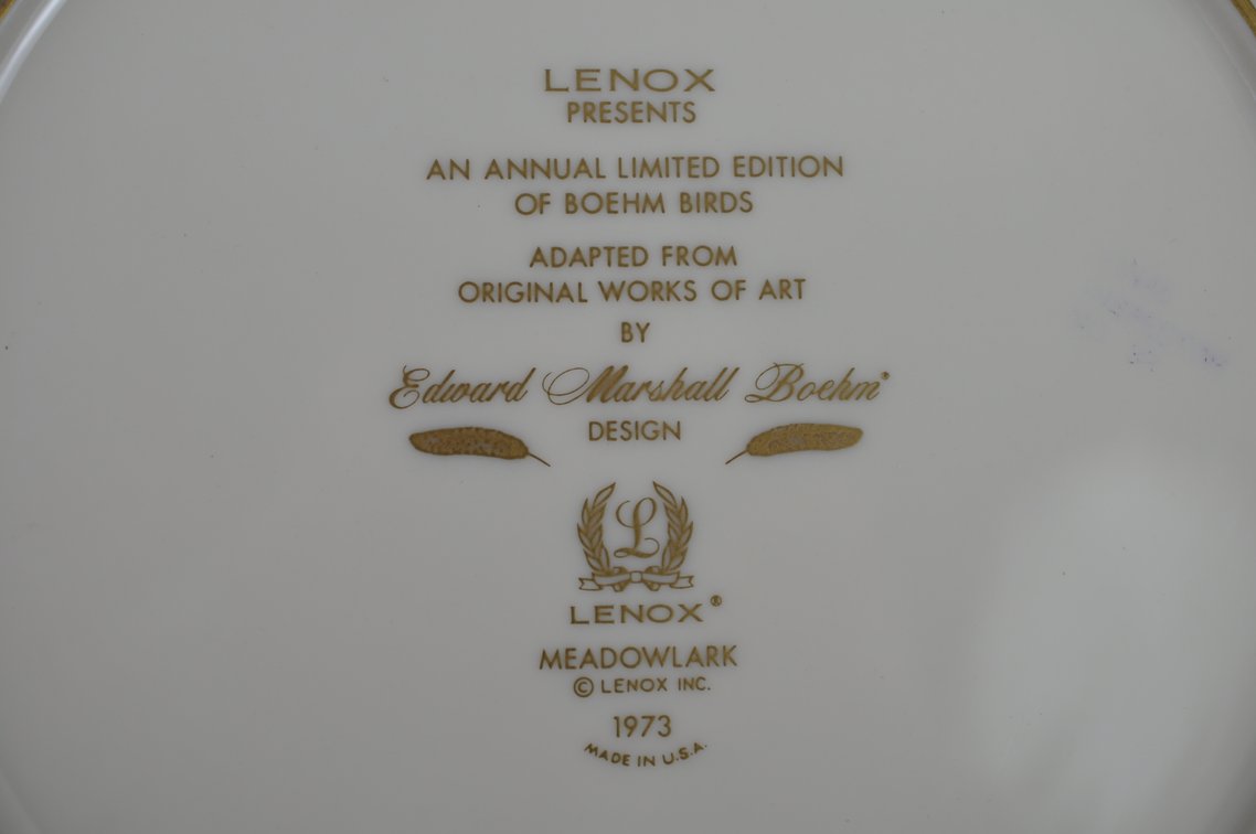 Lenox/Boehm Annual Bird Plates Collection, photo 64 of 104