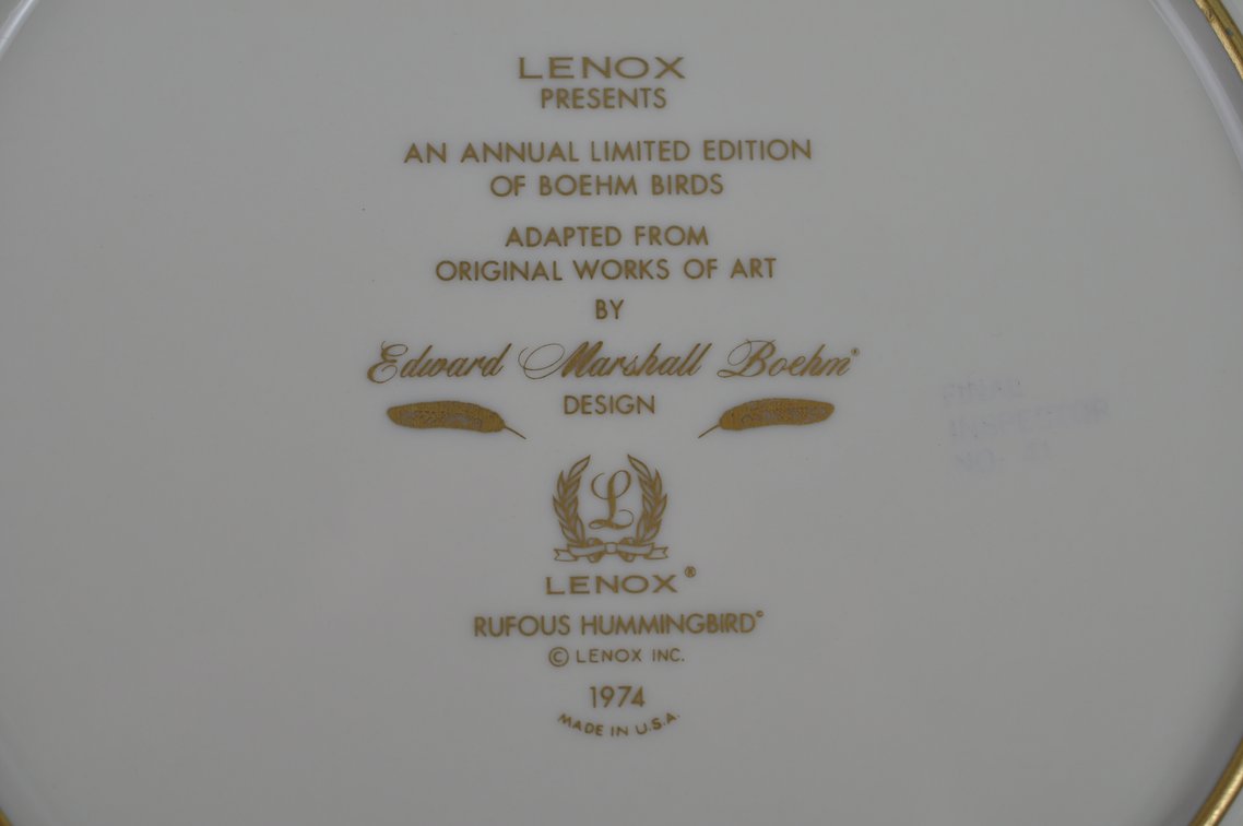 Lenox/Boehm Annual Bird Plates Collection, photo 99 of 104